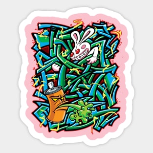 urban artistic confrontation Sticker